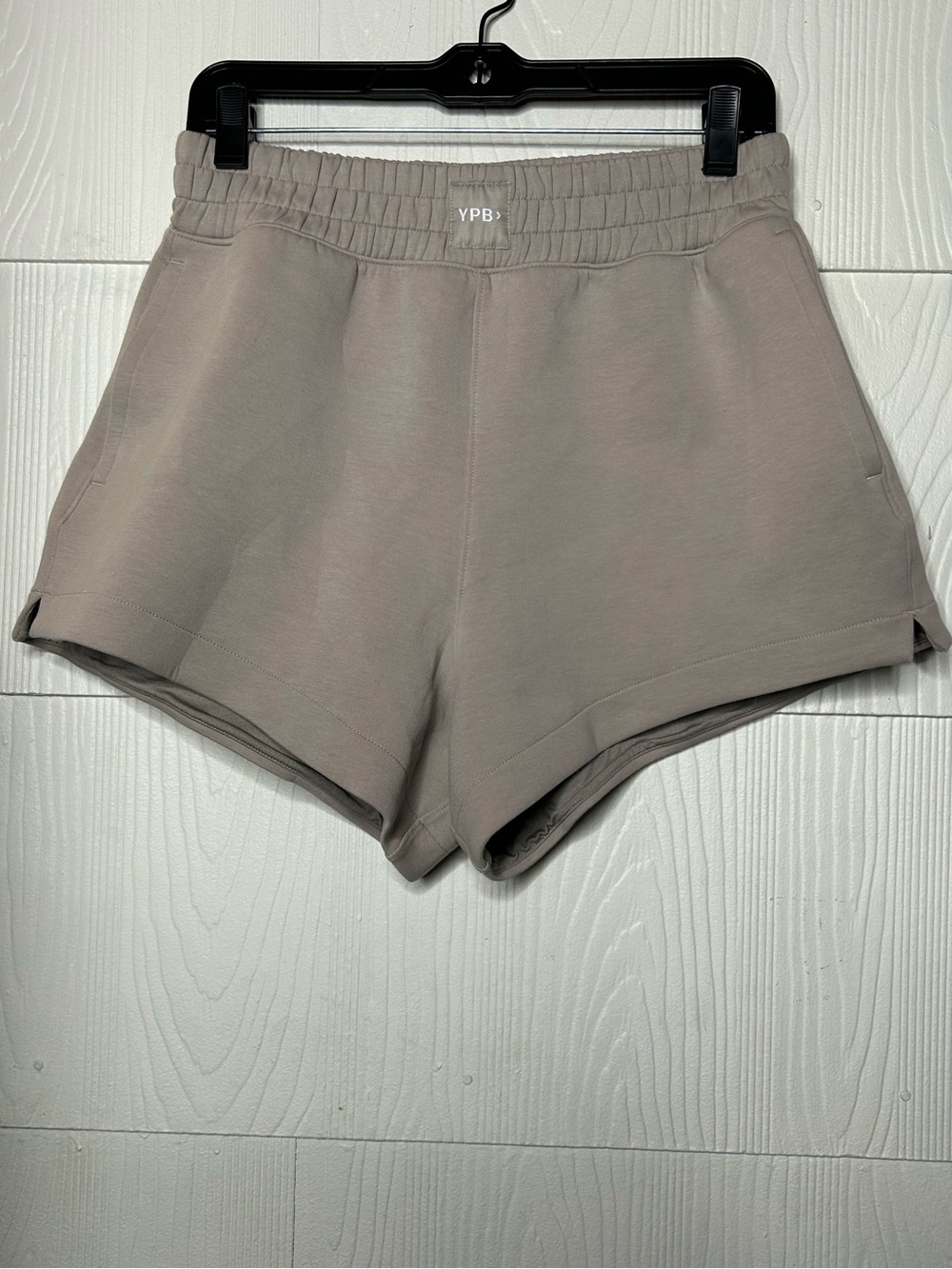 YPB Women's High-Rise Taupe Athletic Shorts